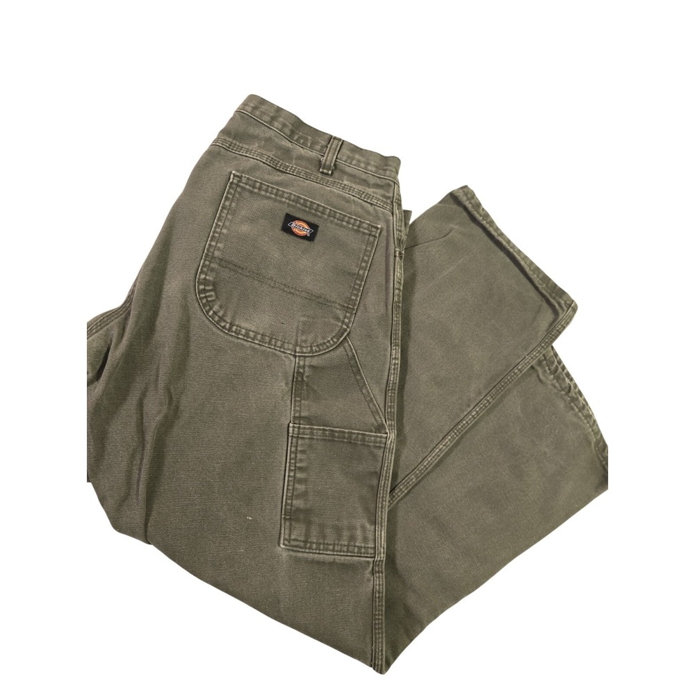 Dickies Men's Work Pants Gray 100% Cotton Size 34 1939RMS Made in Honduras